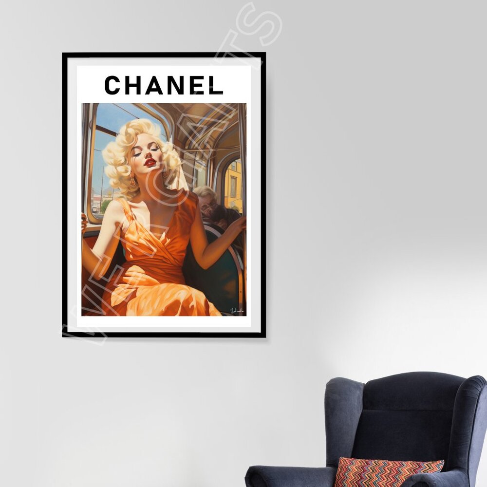 CHANEL Marilyn Monroe Art 24" x 36"